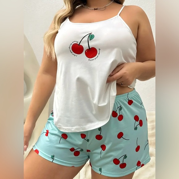 Boutique Other - NEW| 2 Piece Plus Size Cherry Soft Pajama Set